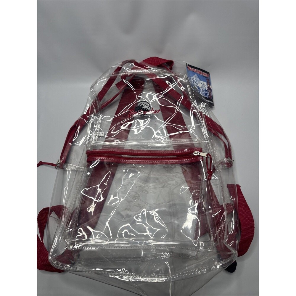 Trailmaker Classic Clear Backpack Red Concerts Sporting Events NWT